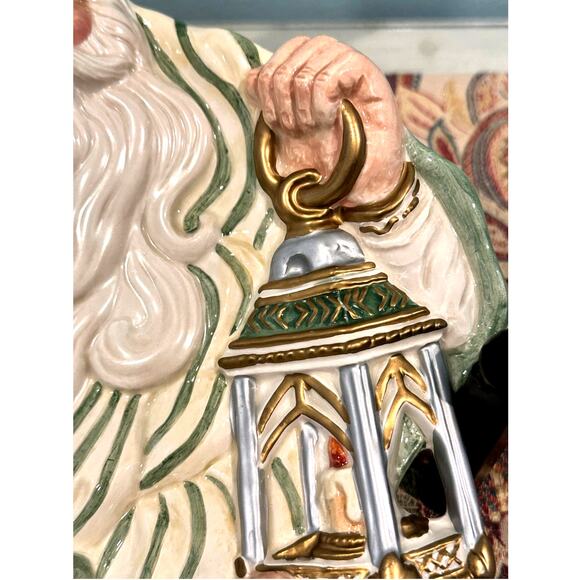 Fitz and Floyd Classics Gregorian 1994 Santa Canapé Server/Decorative Wall Plate - Picture 3 of 5
